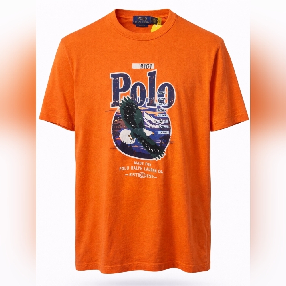 Polo Ralph Lauren Eagle Outdoorsman Guide Hunting Sportsman Tee Shirt.